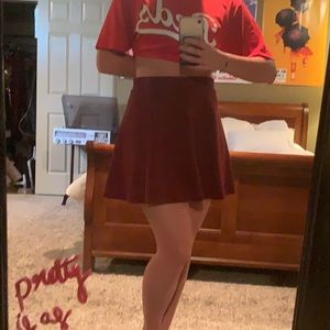 Maroon skater skirt